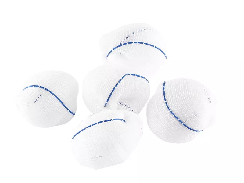 Disposable absorbent sterile gauze ball