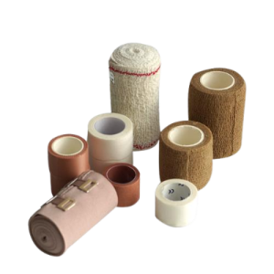 Various types of bandage gauze