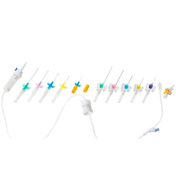 IV Cannula with Wings Injection Port Catheter Needle