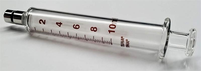 A glass syringe