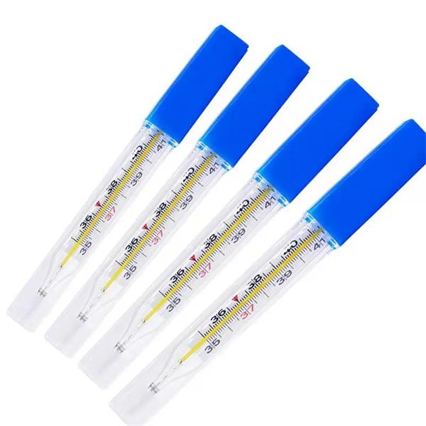 4 mercury-free thermometers, glass thermometers